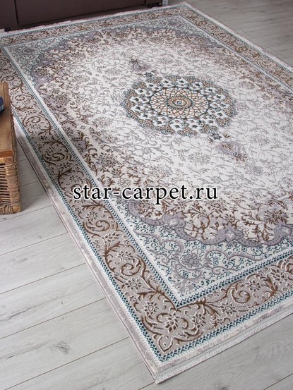 Ковер F605 - GREEN-BLUE - Прямоугольник - коллекция HALIF