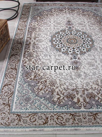 Ковер F605 - GREEN-BLUE - Прямоугольник - коллекция HALIF