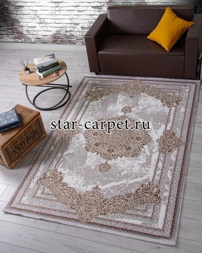 Ковер F580 - GRAY-GREEN - Прямоугольник - коллекция HALIF