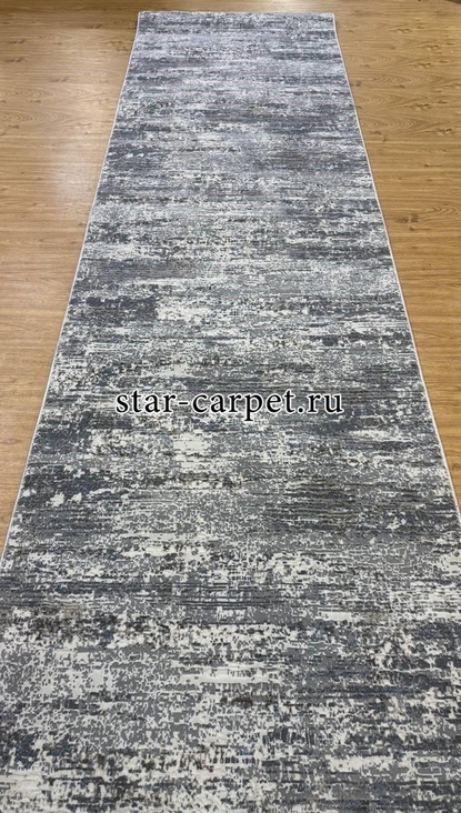Ковровая дорожка Лакшеры 27712 цвет серый с голубым 