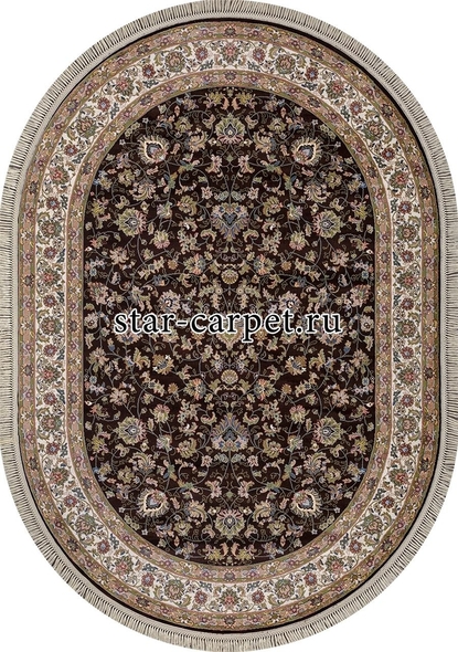 Овальный ковер ARAVIA 5471 - BROWN-CREAM (Россия)