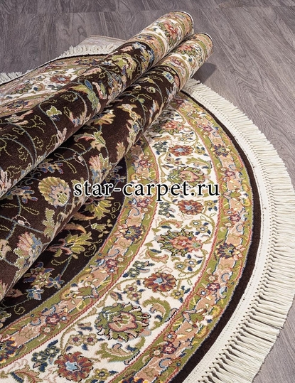 Овальный ковер ARAVIA 5471 - BROWN-CREAM (Россия)