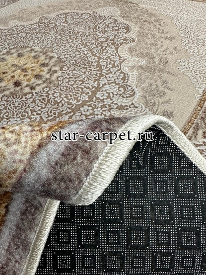 Ковер в комнату с противоскользящей основой 'Medallion Classic Beige'