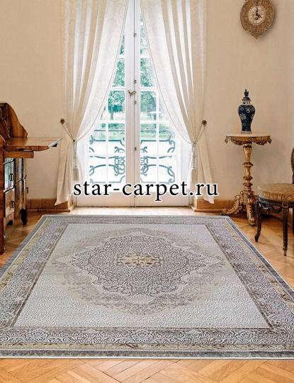 Ковер в комнату с противоскользящей основой 'Medallion Classic Beige'