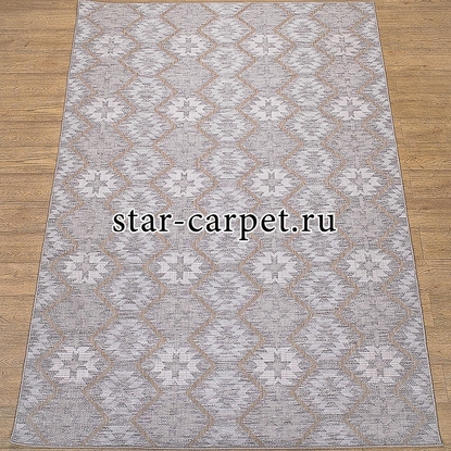 Прямоугольный ковер Белка Теразза 53115-52122, серый (Россия)