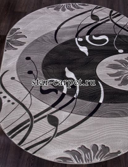  Овальный ковер MEGA CARVING 4780 цвет серый 