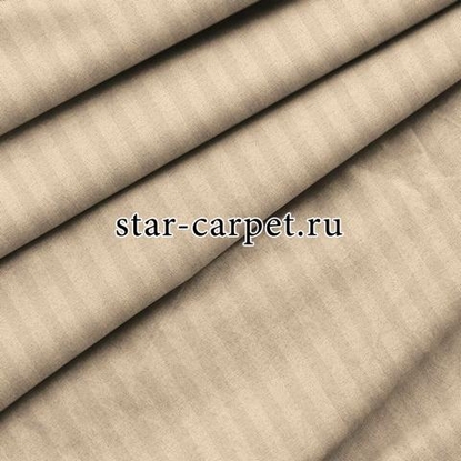 Постельное белье страйп сатин 2 спальное caramel cream, хлопок
