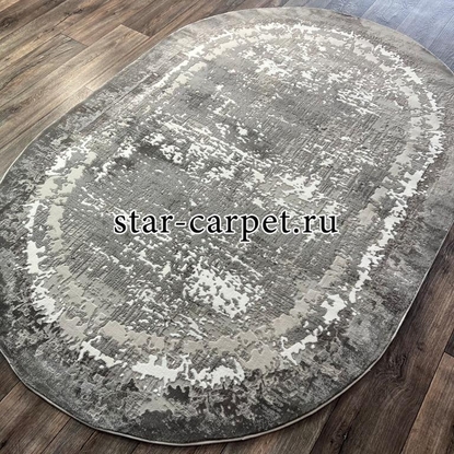 Ковер овал VELVET 23080A GREY-L.GREY