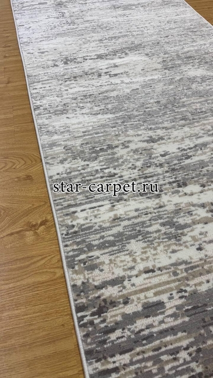 Ковровая дорожка Лакшери 27712 бежевый серый 