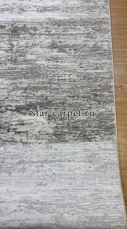 Ковровая дорожка Лакшери 27712 бежевый серый 