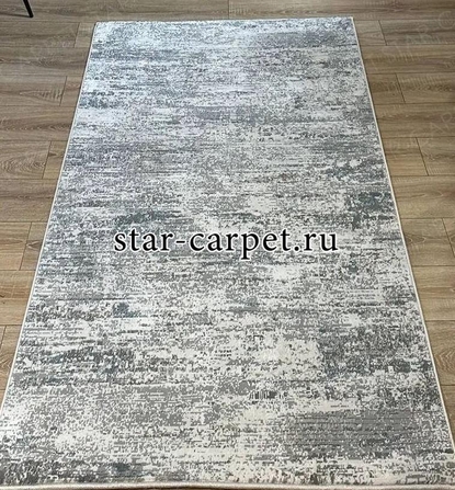 Дорожка ковровая на пол Лакшери 27712 цвет серый с голубым 