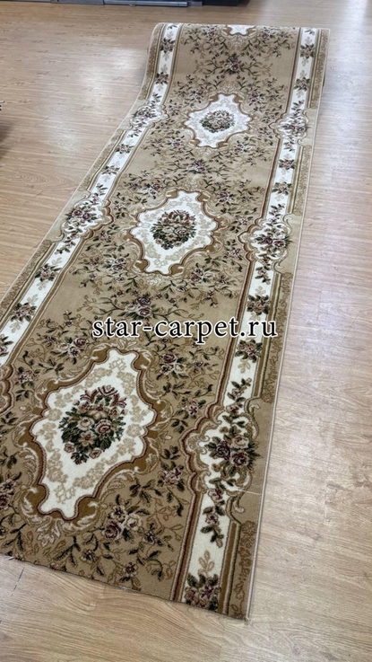 Ковровая дорожка Акварель 20606 цвет бежевый