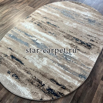Ковер овальный VELVET 25069A BLUE-BEIGE
