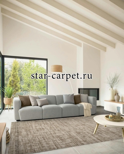 Ковер F415AE - BEIGE / L.BROWN - Прямоугольник - коллекция AFINA