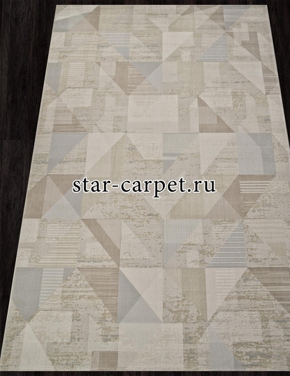 Ковер F416AD - BEIGE / L.BROWN - Прямоугольник - коллекция AFINA