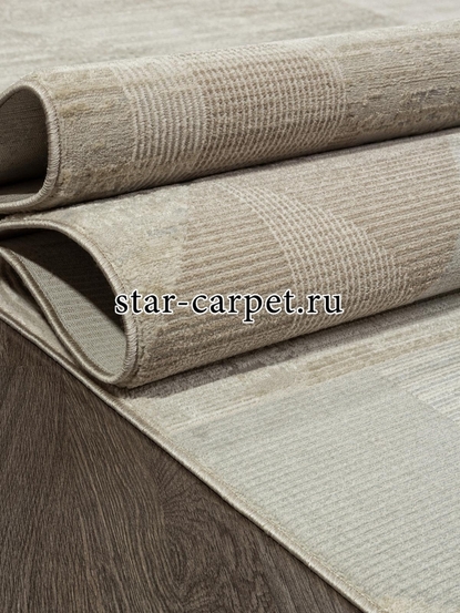 Ковер F416AD - BEIGE / L.BROWN - Прямоугольник - коллекция AFINA