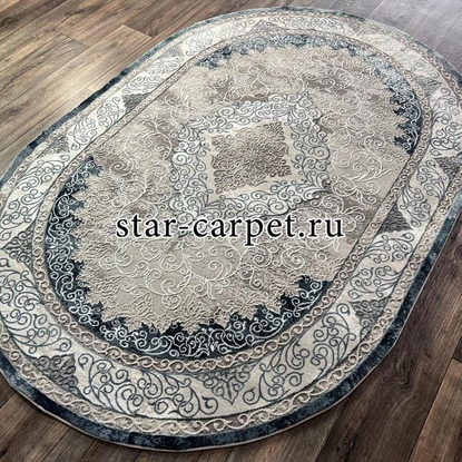 Овальный ковер VELVET 27069A NAVY-L.GREY