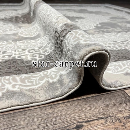 Ковер VELVET 27070B GREY-L.GREY + овал
