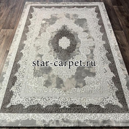 Ковер VELVET 27070B GREY-L.GREY + овал