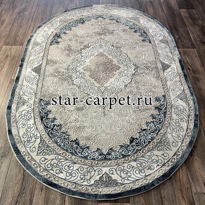 Овальный ковер VELVET 27069A NAVY-L.GREY