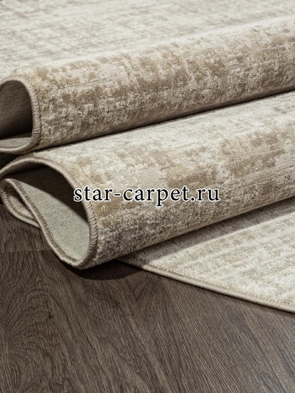 Ковер F415AE - BEIGE / L.BROWN - Овал - коллекция AFINA