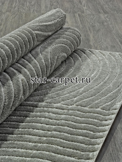 Ковер D798AG - GREY / GREY - Прямоугольник - коллекция JUNO