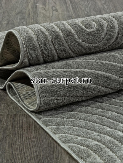 Ковер D798AG - GREY / GREY - Прямоугольник - коллекция JUNO
