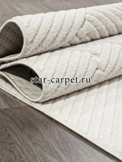 Ковер E857AW - CREAM / CREAM - Прямоугольник - коллекция JUNO