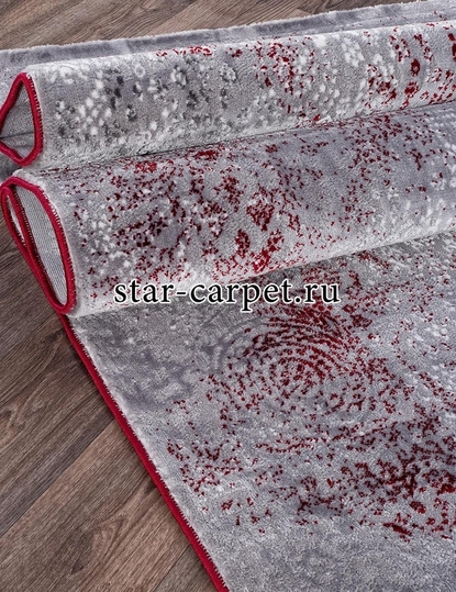 Ковер SATIN S106B - KOYU GREY COKEN / RED (Турция)