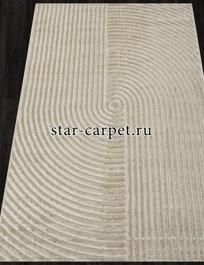 Ковер D801AP - BEIGE / BEIGE - Прямоугольник - коллекция JUNO