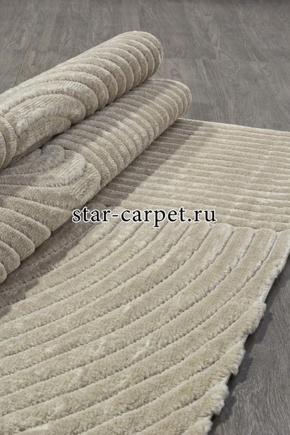 Ковер D801AP - BEIGE / BEIGE - Прямоугольник - коллекция JUNO