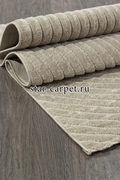 Ковер D801AP - BEIGE / BEIGE - Прямоугольник - коллекция JUNO