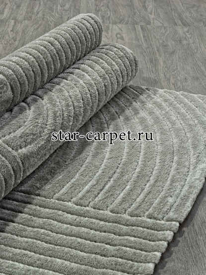 Ковер D801AG - GREY / GREY - Прямоугольник - коллекция JUNO