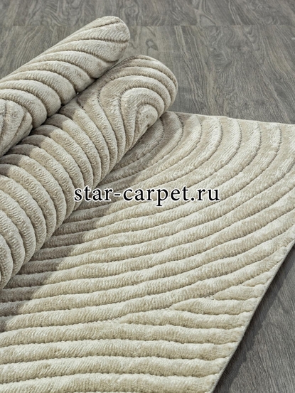Ковер D798AP - BEIGE / BEIGE - Прямоугольник - коллекция JUNO