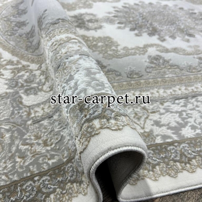 Ковер ZENITH 29075A L.GREY-CREAM + овал