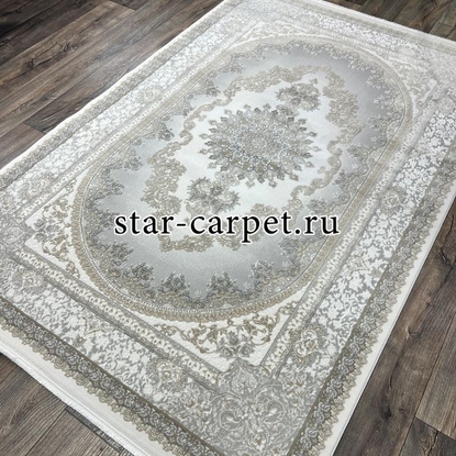 Ковер ZENITH 29075A L.GREY-CREAM + овал