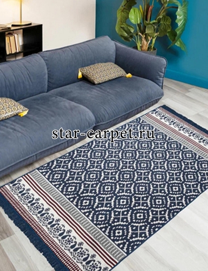 Ковер Sacli Tekstil килим Bosfor KC 1338, синий