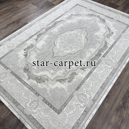 Ковер VELVET 31704A D.GREY-CREAM + овал