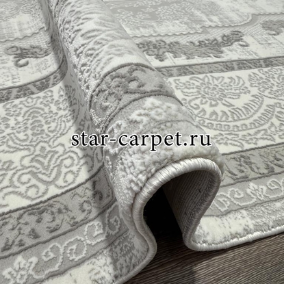 Ковер VELVET 31704A D.GREY-CREAM + овал