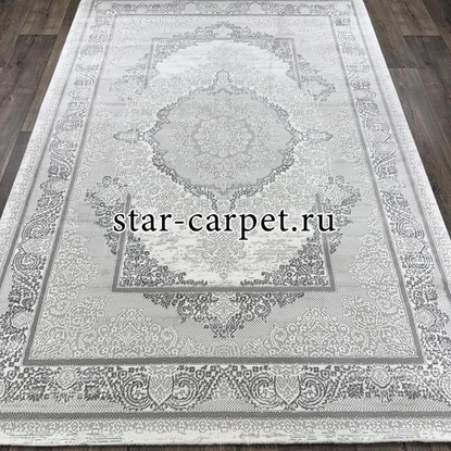 Ковер VELVET 31703A D.GREY-CREAM + овал