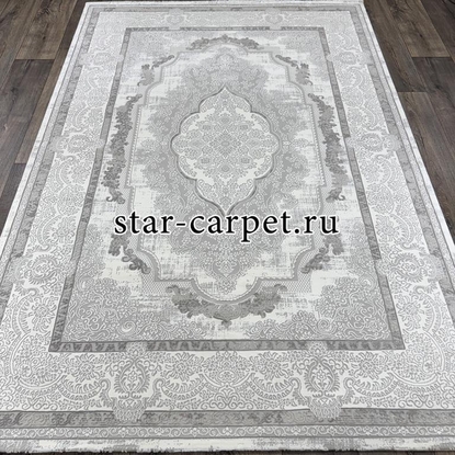 Ковер VELVET 31704A D.GREY-CREAM + овал