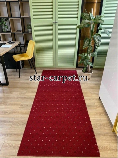 Ковровая дорожка ковролин Star CVRLN красная