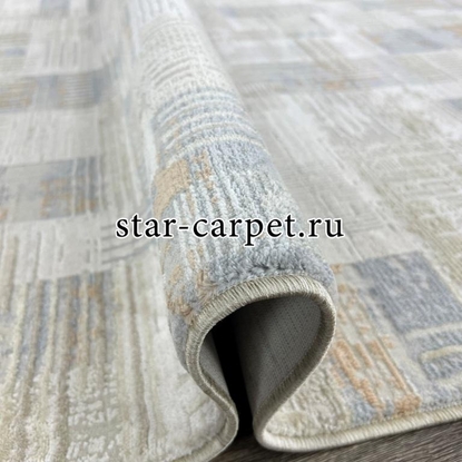 Ковер BIANCA F414AB BEIGE-BLUE + овал 