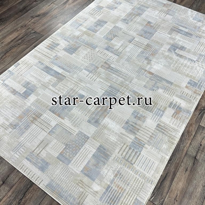 Ковер BIANCA F414AB BEIGE-BLUE + овал 