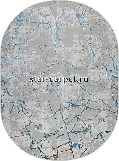 Ковер Roma 37886A OVAL BLUE FLS / BEIGE FLS