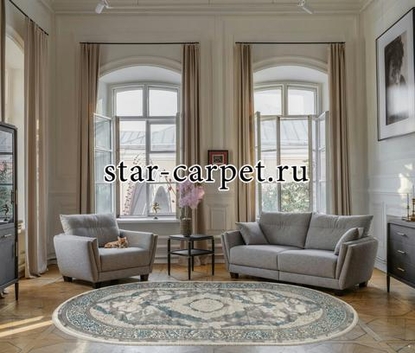 Ковер 26491B - CREAM / GRY - Овал - коллекция MARMARIS