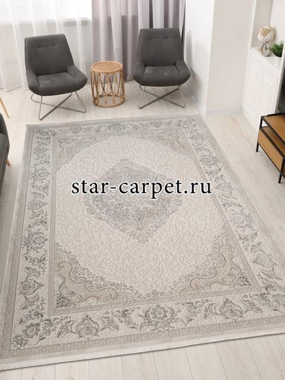 Ковер 27387B - BEIGE / GRAY - Прямоугольник - коллекция MARDIN
