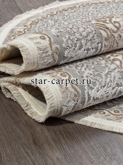 Ковер 26913A - GRY / D.BEIGE - Овал - коллекция MARMARIS