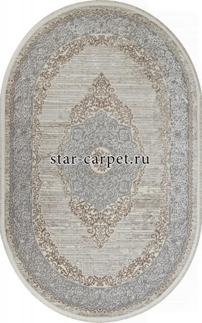 Ковер 26913A - GRY / D.BEIGE - Овал - коллекция MARMARIS