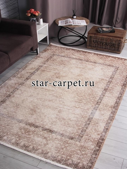 Ковер 9337A - S.WHITE / BROWN - Прямоугольник - коллекция ASTORIA